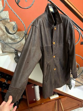 Giacca vera pelle invecchiata naturalmente vintage