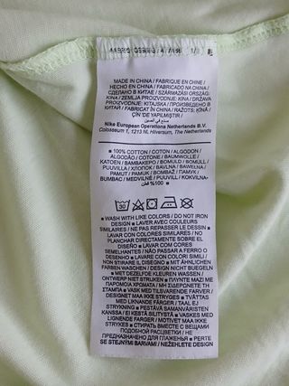 nike tshirt size L yellow green