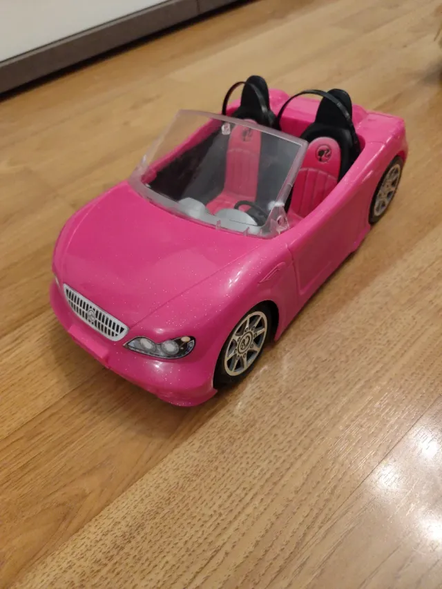 Coche Descapotable Barbie Rosa