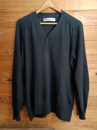 Jersey Levi’s Strauss & CO Color Negro Talla L.