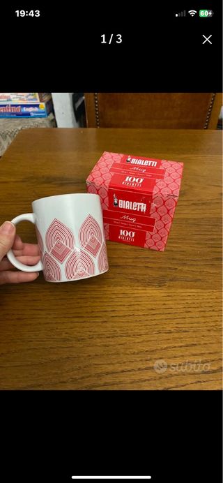 Tazza Bialetti con disegno rosso