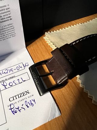 Reloj Citizen Eco Drive Cronógrafo Negro/Marrón