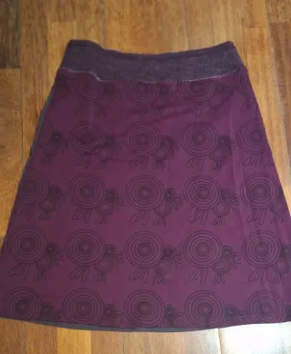 Falda estampada T-XL Gris-Violeta