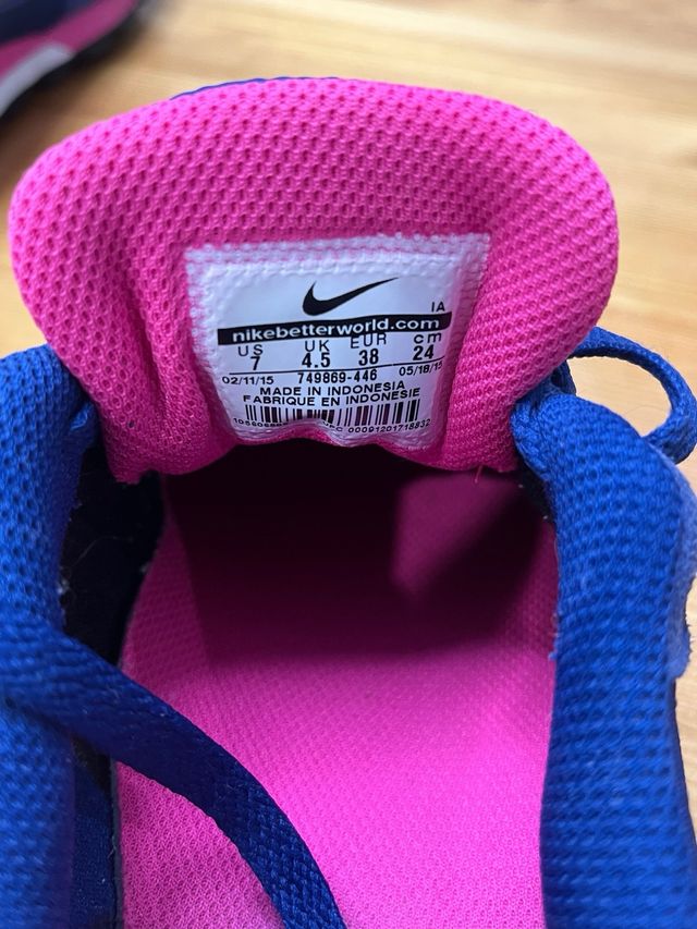 Zapatillas Nike Correr Azul y Rosa