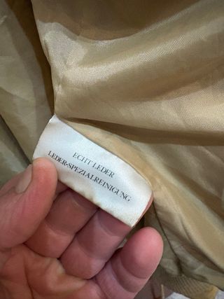 Giubbino/bomber in vera pelle scamosciata vintage