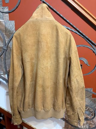 Giubbino/bomber in vera pelle scamosciata vintage