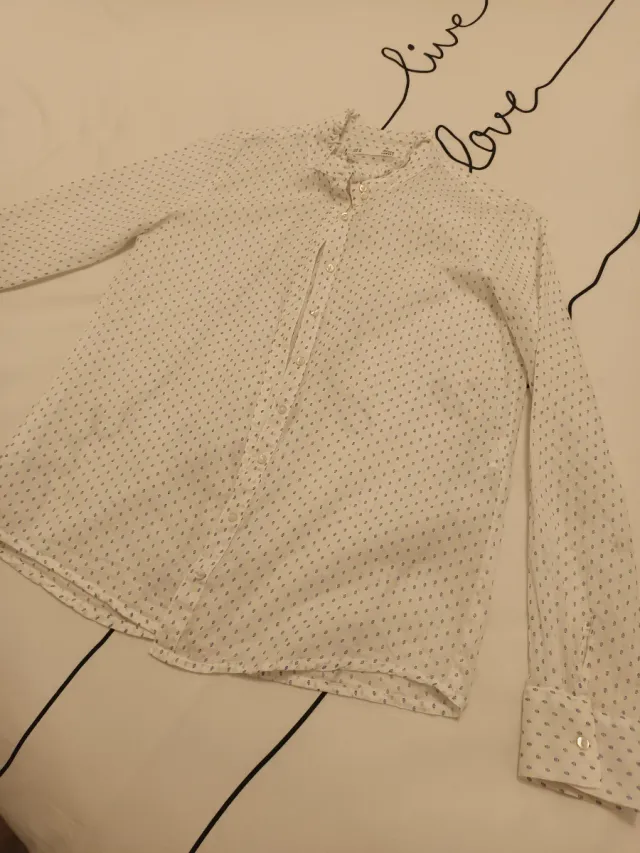 Camisa blanca estampada