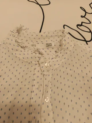 Camisa blanca estampada