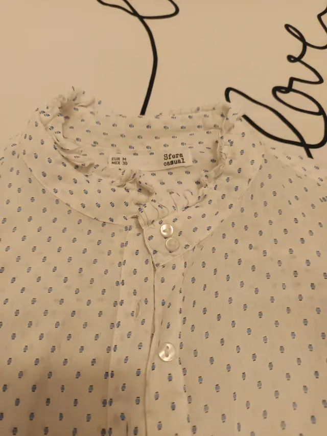 Camisa blanca estampada