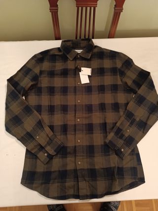 Camisa Jack & Jones cuadros verde/negro Talla M