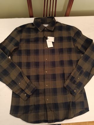 Camisa Jack & Jones cuadros verde/negro Talla M