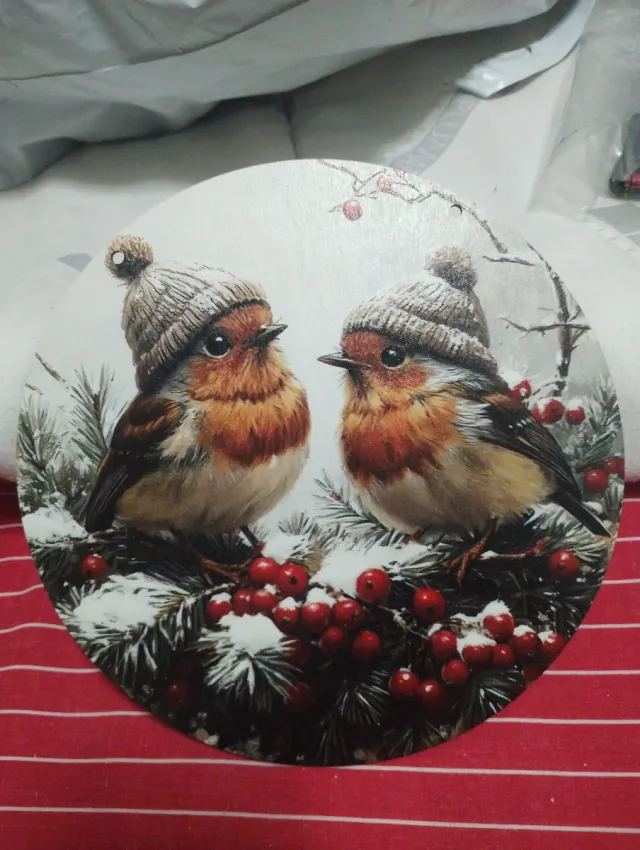 Decoración Navideña Jilgueros Invierno