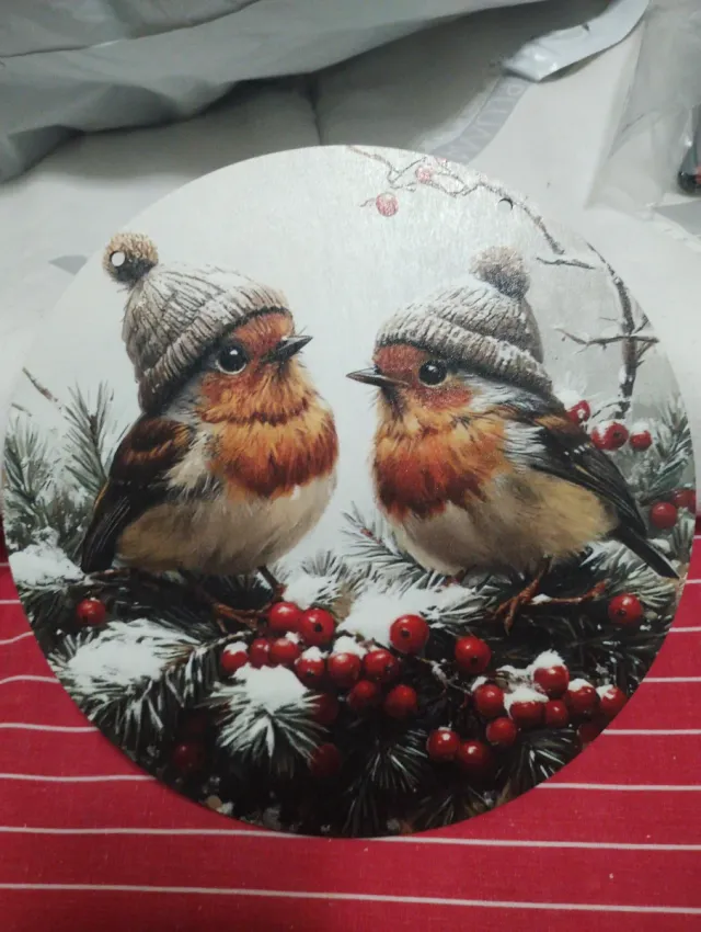 Decoración Navideña Jilgueros Invierno