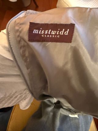 Vestito tubino lana grigio mezza manica pizzo