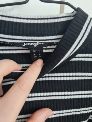 Jersey rayas cuello alto talla L