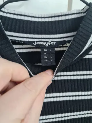 Jersey rayas cuello alto talla L