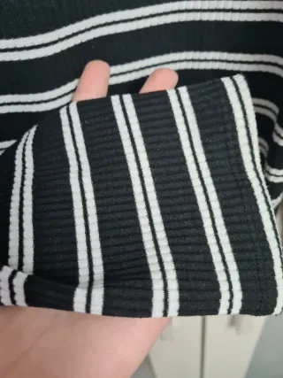 Jersey rayas cuello alto talla L