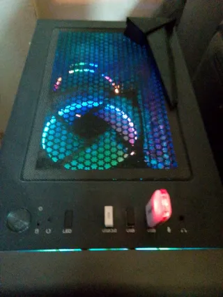 PC Ordenador Sobremesa Negro y Azul