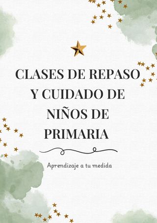Cuidado y clases de repaso para niños de primaria