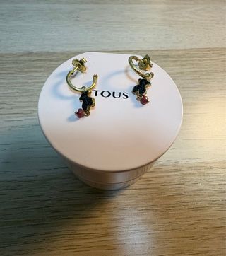 Pendientes Tous Oso Negro y Rojo