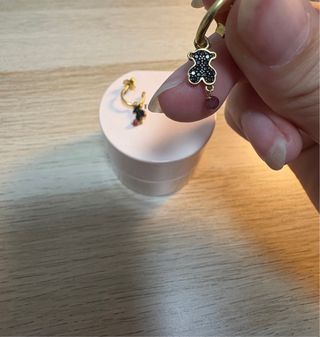 Pendientes Tous Oso Negro y Rojo