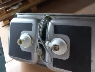 Pila de cocina doble acero inoxidable