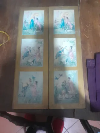 Quadri vintage con scene pastorali