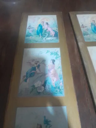 Quadri vintage con scene pastorali