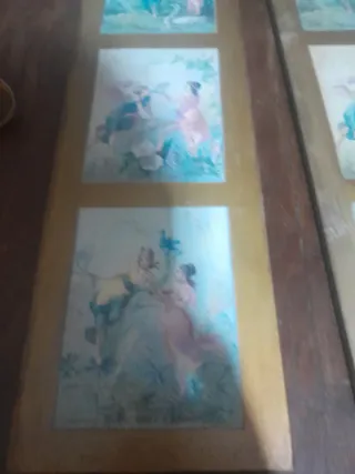 Quadri vintage con scene pastorali