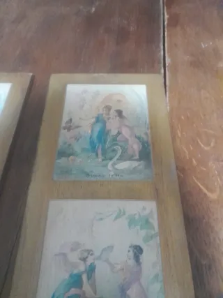 Quadri vintage con scene pastorali