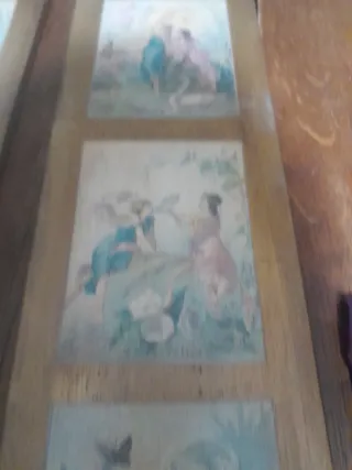 Quadri vintage con scene pastorali