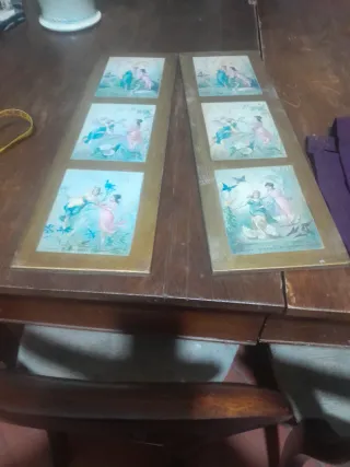 Quadri vintage con scene pastorali