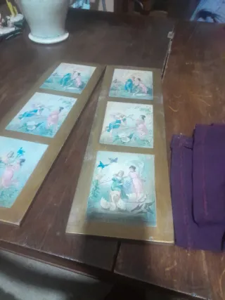 Quadri vintage con scene pastorali