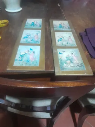 Quadri vintage con scene pastorali