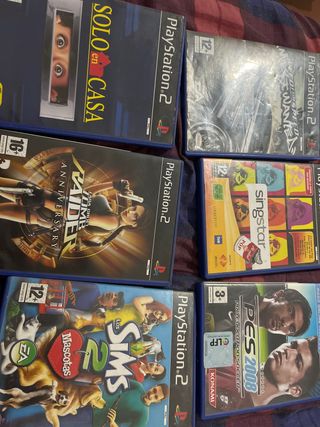 Lote 6 Juegos PS2: Sims 2, Tomb Raider, PES 2008