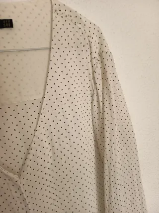 Camisa Massimo Dutti lunares beige