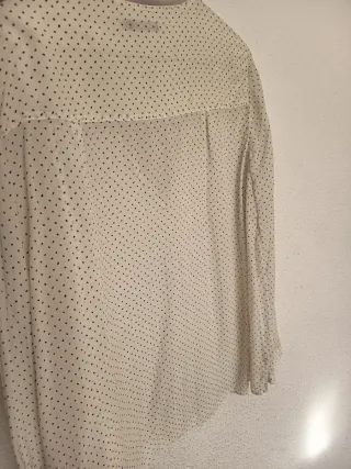 Camisa Massimo Dutti lunares beige