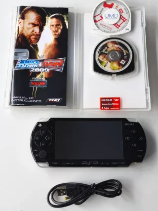PSP Negro 2004 + WWE SmackDown vs Raw 2009