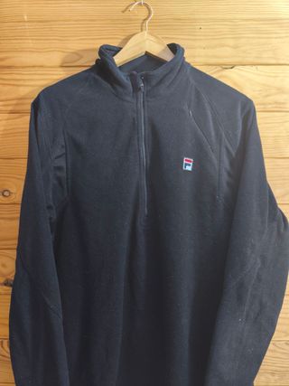 Forro Polar Fila Color Negro Talla M.