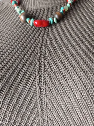 Jersey bicolor marrón y negro