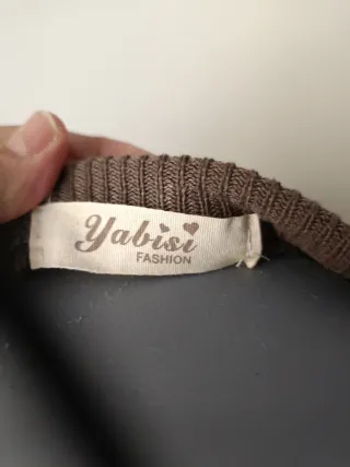 Jersey bicolor marrón y negro