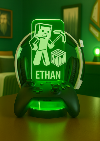 Soporte Gamer LED Personalizado Auriculares Mando