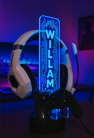 Soporte Gamer LED Personalizado Auriculares Mando