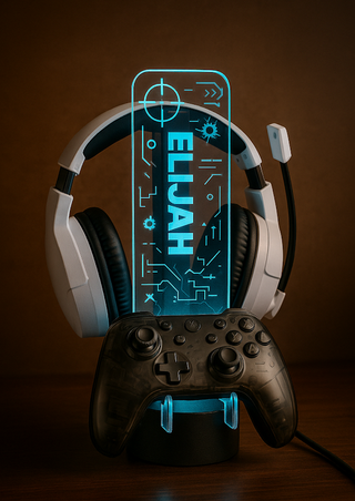 Soporte Gamer LED Personalizado Auriculares Mando