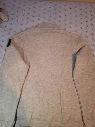 Sudadera Stone Island Gris Media Cremallera