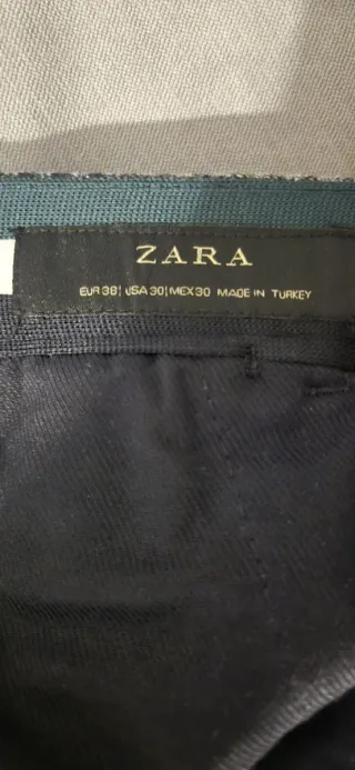 Traje Zara Gris y Azul