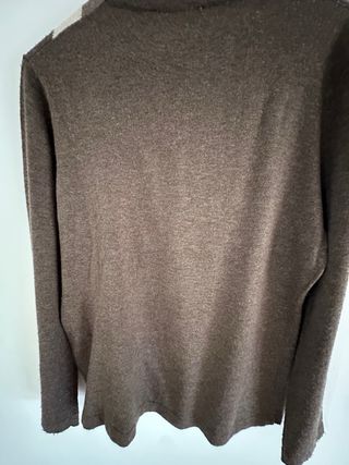 Jersey Punto Roma mujer marrón y beige