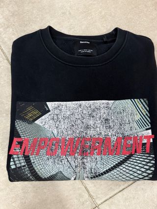 Felpa Bershka Nera Unisex Taglia s