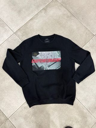 Felpa Bershka Nera Unisex Taglia s