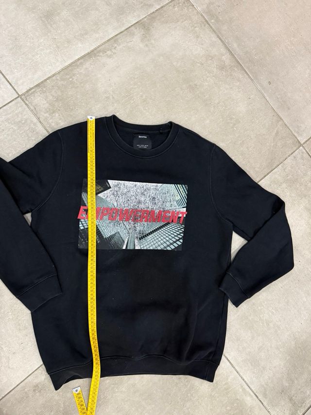 Felpa Bershka Nera Unisex Taglia s